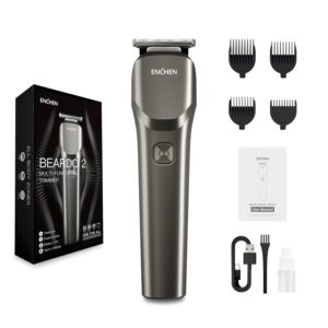 ENCHEN Beard02 Multi-Func Electric trimmer men beard,Grooming Kit trimmers for man all in one for private parts,Beard,Full Body,Hair,4 Guide Combs,USB...
